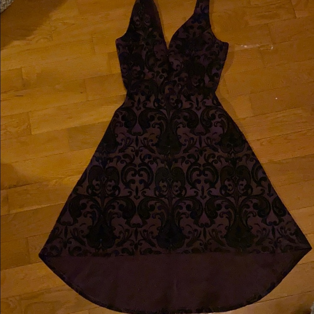 Purple dress with black detail